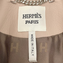 将图像加载到图库查看器中，HERMES Long Jacket Size 34 Jasmin Flower Goatskin Leather

