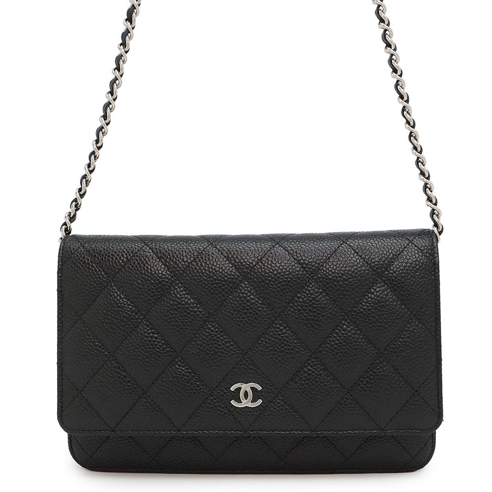 CHANEL Matelasse Chain wallet BlackAP0250 Caviar Leather