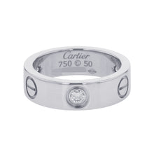 将图像加载到图库查看器中，CARTIER Love Ring Classic Model Diamond Size 50/#10 ClassicB4032500 18K White Gold
