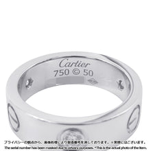 将图像加载到图库查看器中，CARTIER Love Ring Classic Model Diamond Size 50/#10 ClassicB4032500 18K White Gold
