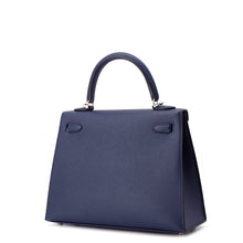 Load image into Gallery viewer, HERMES Kelly Sellier blue navy Epsom Size 25

