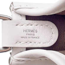 将图像加载到图库查看器中，HERMES Neo Evelyne Dune/Grease Pale Toile Officier Swift Leather Size TPM
