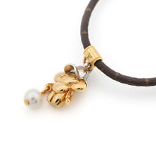 Load image into Gallery viewer, LOUIS VUITTON Bracelet Vivienne Basket Gold/Silver/WhiteM8218Z Monogram Metal Faux Pearl
