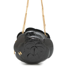 Load image into Gallery viewer, CHANEL Camellia Evening ChainShoulder Bag BlackAS4445 Shiny Aged Calf Leather
