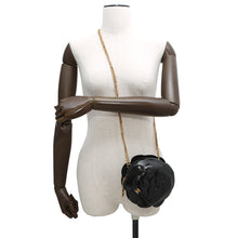 Load image into Gallery viewer, CHANEL Camellia Evening ChainShoulder Bag BlackAS4445 Shiny Aged Calf Leather
