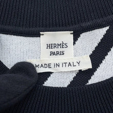 将图像加载到图库查看器中，HERMES Cross line sleeveless dress Size 34 Black/White Rayon50% Cotton42% Nylon7% Polyurethane1%
