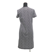 将图像加载到图库查看器中，HERMES Naoussa Chain Micro Print Dress One Piece Size 34 Blue Noir Cotton100%
