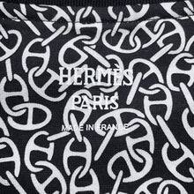 Load image into Gallery viewer, HERMES Naoussa Chain Micro Print Dress One Piece Size 34 Blue Noir Cotton100%
