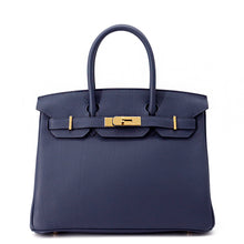 Load image into Gallery viewer, HERMES Birkin blue navy Togo Leather Size 30
