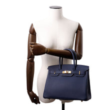 Load image into Gallery viewer, HERMES Birkin blue navy Togo Leather Size 30
