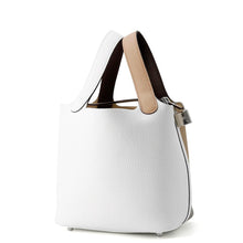 Load image into Gallery viewer, HERMES Picotin Lock Casaque2 Beige Marfa/New White/Macassar Taurillon Clemence Size PM
