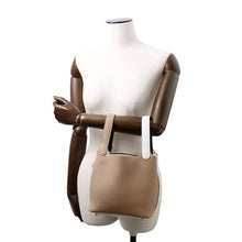 Load image into Gallery viewer, HERMES Picotin Lock Casaque2 Beige Marfa/New White/Macassar Taurillon Clemence Size PM
