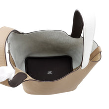 Load image into Gallery viewer, HERMES Picotin Lock Casaque2 Beige Marfa/New White/Macassar Taurillon Clemence Size PM
