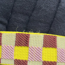 Load image into Gallery viewer, HERMES Bandouliere Maxi Quadrille Lime/Mauve Sylvestre Canvas Swift Leather
