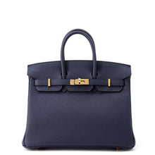 Load image into Gallery viewer, HERMES Birkin Blue Abysse Togo Leather Size 25

