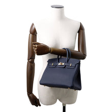 Load image into Gallery viewer, HERMES Birkin Blue Abysse Togo Leather Size 25
