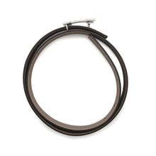 Load image into Gallery viewer, HERMES Belt buckle &quot;Mini Constance&quot; &amp; leather belt (kit) 24 Size 80 Black/Etoupe Swift Leather Epsom
