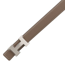 Load image into Gallery viewer, HERMES Belt buckle &quot;Mini Constance&quot; &amp; leather belt (kit) 24 Size 80 Black/Etoupe Swift Leather Epsom
