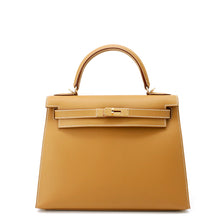 Load image into Gallery viewer, HERMES Kelly Sellier Natural Chamonix Leather Size 28
