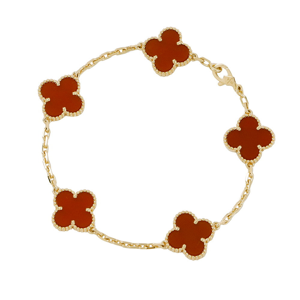 Van Cleef & Arpels Vintage Alhambra Bracelet 5 motifsVCARD35500 18K Yellow Gold