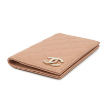 Load image into Gallery viewer, CHANEL Matelasse Passport Cover BeigeAP4182 Caviar Leather Rhinestone
