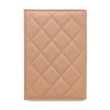 Load image into Gallery viewer, CHANEL Matelasse Passport Cover BeigeAP4182 Caviar Leather Rhinestone
