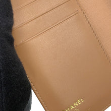 Load image into Gallery viewer, CHANEL Matelasse Passport Cover BeigeAP4182 Caviar Leather Rhinestone
