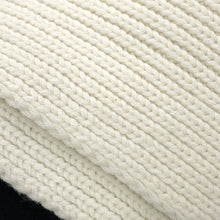 Load image into Gallery viewer, CHANEL Logo Patch Scarf White/BlackAAA409 Cashmere100%
