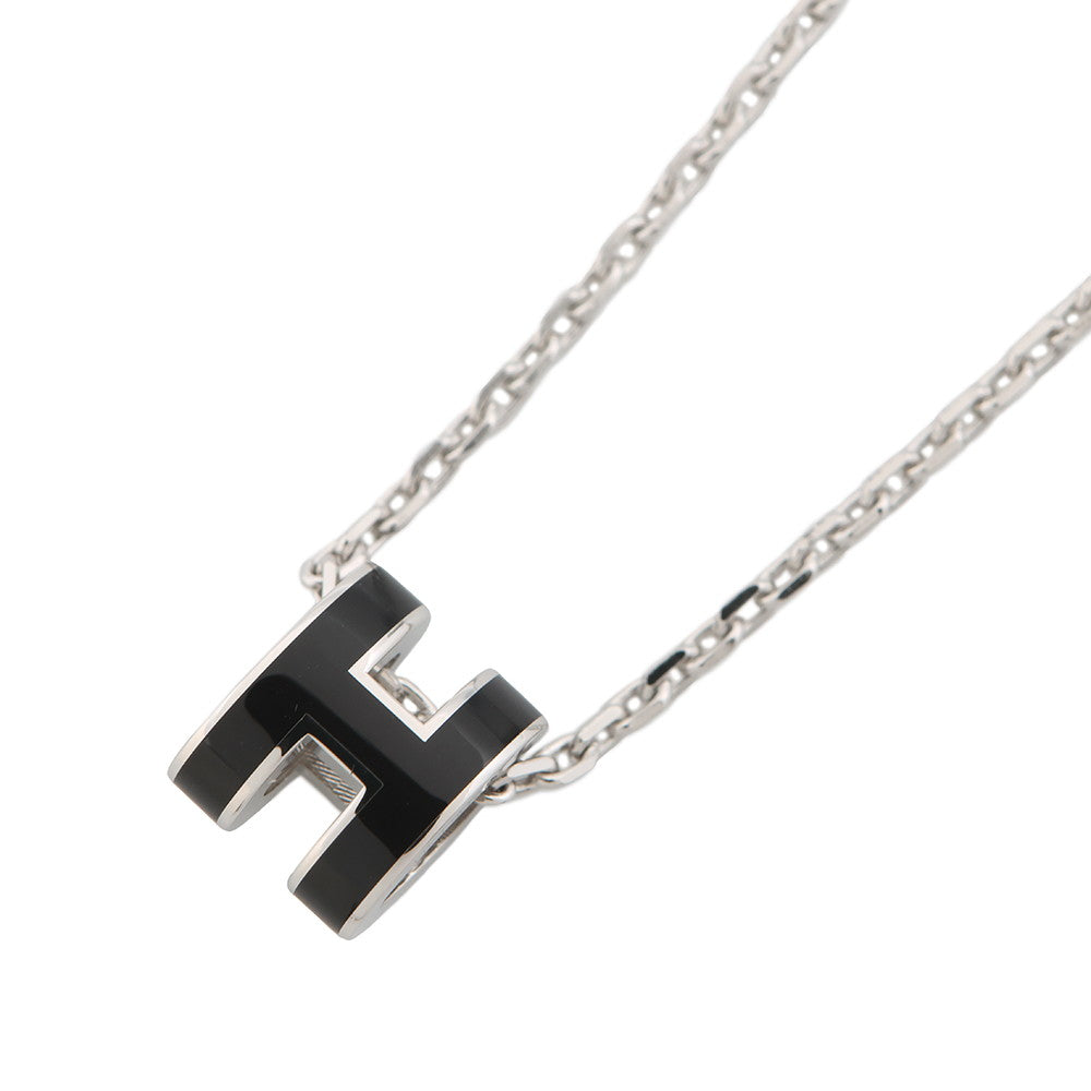 HERMES Pop Ash Necklace Size Mini Black Metal Lacquer