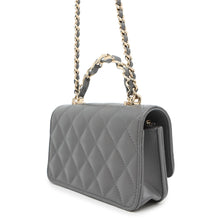 Load image into Gallery viewer, CHANEL Matelasse 2WAY Chain Wallet Gray Lambskin
