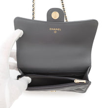 Load image into Gallery viewer, CHANEL Matelasse 2WAY Chain Wallet Gray Lambskin
