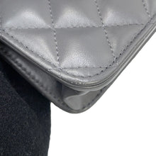 Load image into Gallery viewer, CHANEL Matelasse 2WAY Chain Wallet Gray Lambskin
