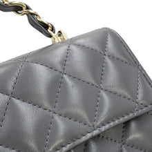 Load image into Gallery viewer, CHANEL Matelasse 2WAY Chain Wallet Gray Lambskin
