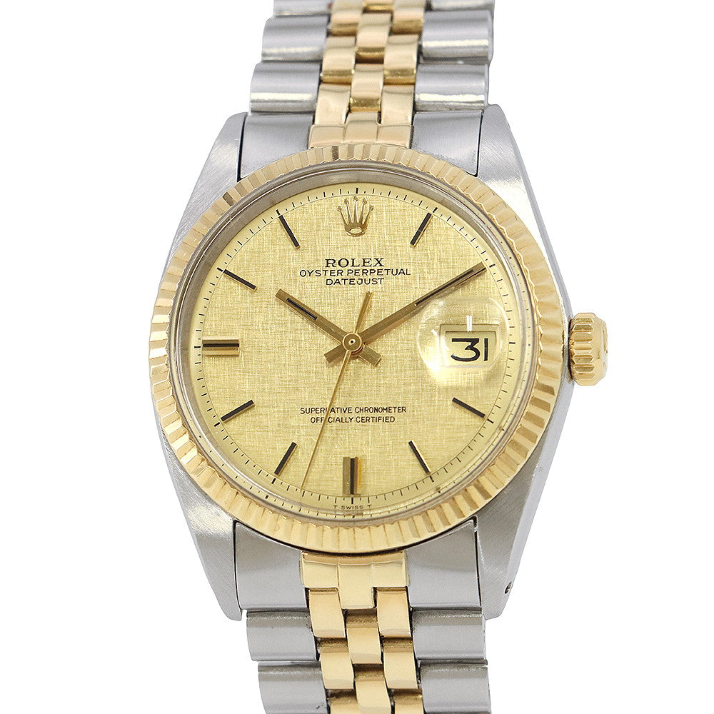 ROLEX Datejust W36mm Stainless Steel K18YG Champagne Dial1601/3