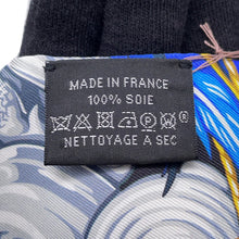 将图像加载到图库查看器中，HERMES Twilly Dance Pacific Blue Nuit/Jaune Vif/Black Silk100%
