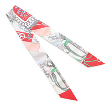 Load image into Gallery viewer, HERMES Twilly Cliquetis Cliquetis Grenadine/White/VertH061574S Silk100%
