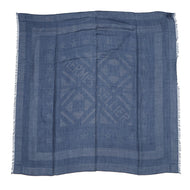 HERMES SELLIER Sellier Navy Cashmere 85% Silk15%