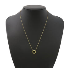 Load image into Gallery viewer, TIFFANY&amp;Co. T TWO Diamond&amp;Black Onyx Circle Pendant 18K Yellow Gold
