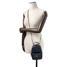 Load image into Gallery viewer, CHANEL Matelasse 2WAY Shoulder  Backpack BlackAP3753 Caviar Leather Size Mini
