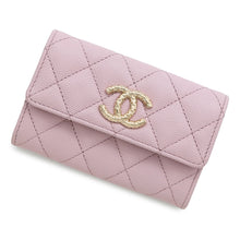 Load image into Gallery viewer, CHANEL Matelasse Flap Card Case PinkAP3187 Caviar Leather
