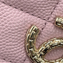 Load image into Gallery viewer, CHANEL Matelasse Flap Card Case PinkAP3187 Caviar Leather
