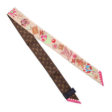 将图像加载到图库查看器中，LOUIS VUITTON BandeauBB Candy Factory BrownM92634 Silk100%
