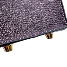 Load image into Gallery viewer, HERMES Kelly Sellier Verso SPO Raisin/Blue Paon Chevre LeatherChevre Coromandel Goatskin Size 25
