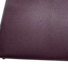 Load image into Gallery viewer, HERMES Kelly Sellier Verso SPO Raisin/Blue Paon Chevre LeatherChevre Coromandel Goatskin Size 25
