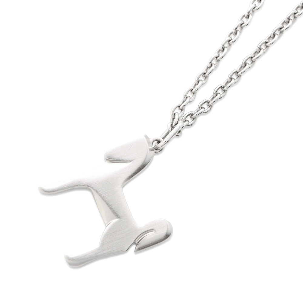 HERMES Panash Necklace Silver Metal