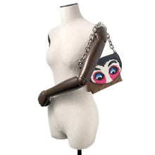 Load image into Gallery viewer, LOUIS VUITTON Pochette Kabuki Mask Marron/FuchsiaM43495 Monogram Reverse Canvas Epi Leather
