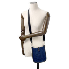 Load image into Gallery viewer, HERMES Evelyne Long Blue Nuit/Black Felt Swift Leather Size TPM
