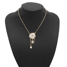 Load image into Gallery viewer, CHANEL CC Logo Cloud Design Necklace Gray/GoldABF889 Metal Faux Pearl Rhinestone
