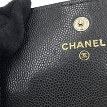 Load image into Gallery viewer, CHANEL CC Logo Small Flap Wallet BlackAP4709 Caviar Leather
