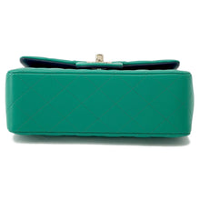 Load image into Gallery viewer, CHANEL Top Handle Mini Flap Bag Green/NavyAS2431 Lambskin Size 20
